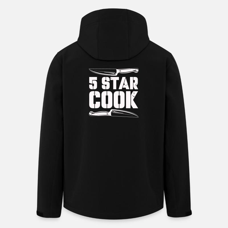 5_star_cook- - Veste softshell homme en polyester recyclé Stanley/Stella - noir