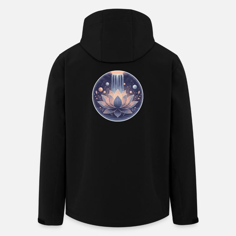 Cosmic Lotus Garden - Men’s Recycled Softshell Jacket by Stanley/Stella - black