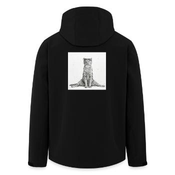 Séparations de yoga pour chats cool - Veste softshell homme en polyester recyclé Stanley/Stella - noir - Dos - AI Model Male 185 light (185cm)