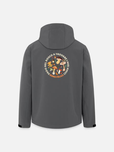 Mushrooms of the Circle Forest - Men’s Recycled Softshell Jacket by Stanley/Stella - black