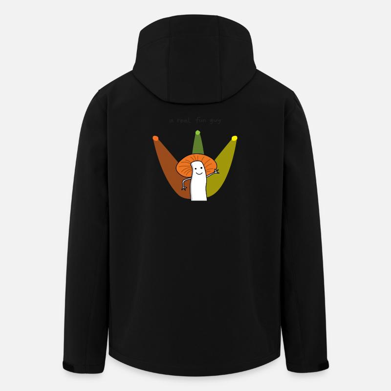 Real Fun Guy Pilz-Cartoon - Recycelte Männer Softshell-Jacke von Stanley/Stella - Schwarz