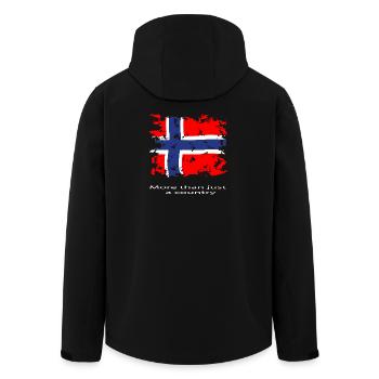Norway flag vintage - Men’s Recycled Softshell Jacket by Stanley/Stella - black - Back - AI Model Male 185 light (185cm)