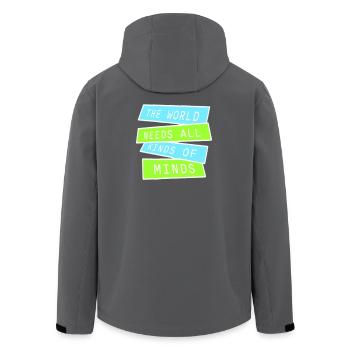 Le monde a besoin de toutes sortes d’esprits inspirants - Veste softshell homme en polyester recyclé Stanley/Stella - charbon - Dos - AI Model Male 185 light (185cm)