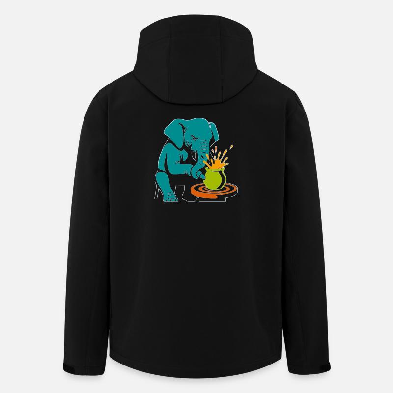 Maître des Troncs - Anarchie de l’Émail - Veste softshell homme en polyester recyclé Stanley/Stella - noir