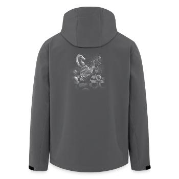 Schach Profi - Recycelte Männer Softshell-Jacke von Stanley/Stella - Schwarz - Hinten - AI Model Male 185 light (185cm)