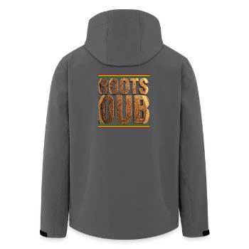 Roots Dub Reggae Holz - Recycelte Männer Softshell-Jacke von Stanley/Stella - Schwarz - Hinten - AI Model Male 185 light (185cm)