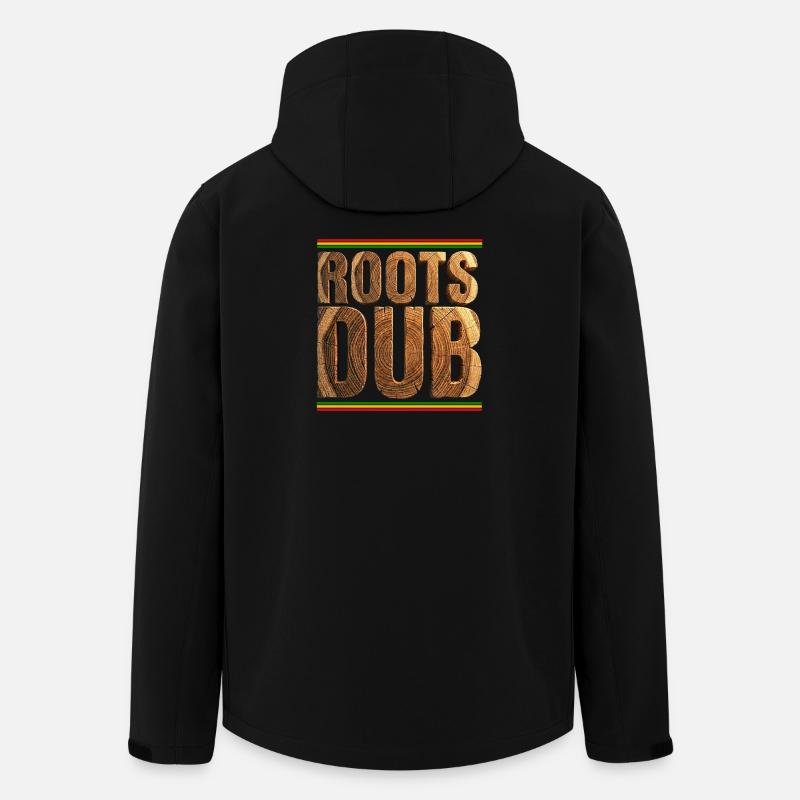 Roots Dub Reggae Holz - Recycelte Männer Softshell-Jacke von Stanley/Stella - Schwarz