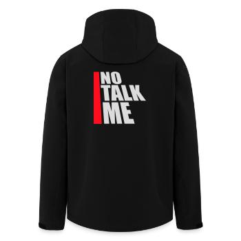 No Talk Me Funny Antisocial Introvert Saying - Men’s Recycled Softshell Jacket by Stanley/Stella - black - Back - AI Model Male 185 light (185cm)