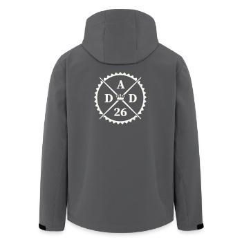 dad_26- - Men’s Recycled Softshell Jacket by Stanley/Stella - anthracite - Back - AI Model Male 185 light (185cm)