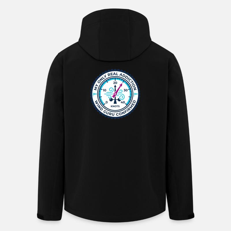 Windguru-Sucht – Kitesurfing-Knoten-Anzeige - Recycelte Männer Softshell-Jacke von Stanley/Stella - Schwarz