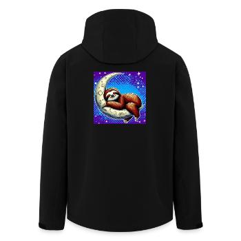 La paresse dort sur la Lune - Veste softshell homme en polyester recyclé Stanley/Stella - noir - Dos - AI Model Male 185 light (185cm)