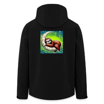 La paresse dort sur la Lune - Veste softshell homme en polyester recyclé Stanley/Stella - noir - Dos - AI Model Male 185 light (185cm)