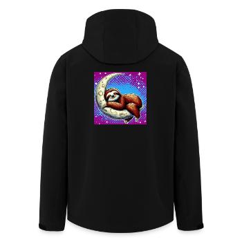 La paresse dort sur la Lune - Veste softshell homme en polyester recyclé Stanley/Stella - noir - Dos - AI Model Male 185 light (185cm)