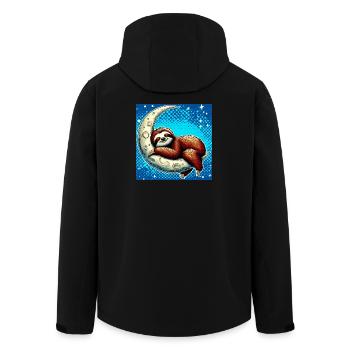 La paresse dort sur la Lune - Veste softshell homme en polyester recyclé Stanley/Stella - noir - Dos - AI Model Male 185 light (185cm)