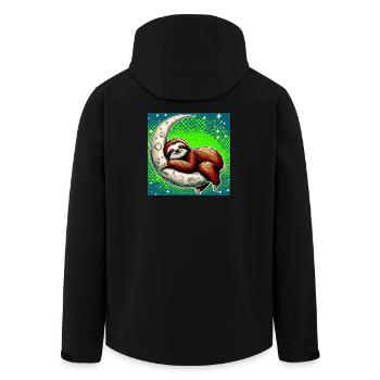 La paresse dort sur la Lune - Veste softshell homme en polyester recyclé Stanley/Stella - noir - Dos - AI Model Male 185 light (185cm)