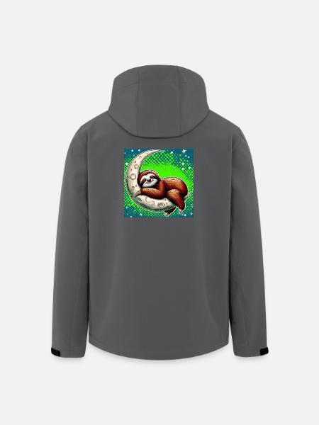 Sloth sleeps on the Moon - Men’s Recycled Softshell Jacket by Stanley/Stella - black