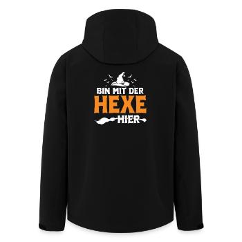 Bin mit der Hexe hier - Recycelte Männer Softshell-Jacke von Stanley/Stella - Schwarz - Hinten - AI Model Male 185 light (185cm)