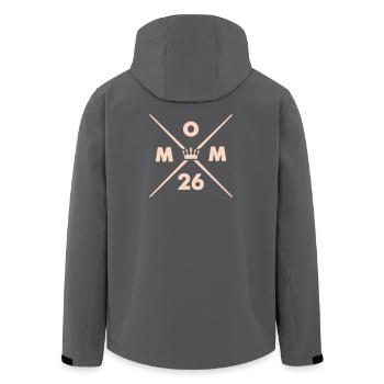 Mom 26 - Men’s Recycled Softshell Jacket by Stanley/Stella - anthracite - Back - AI Model Male 185 light (185cm)