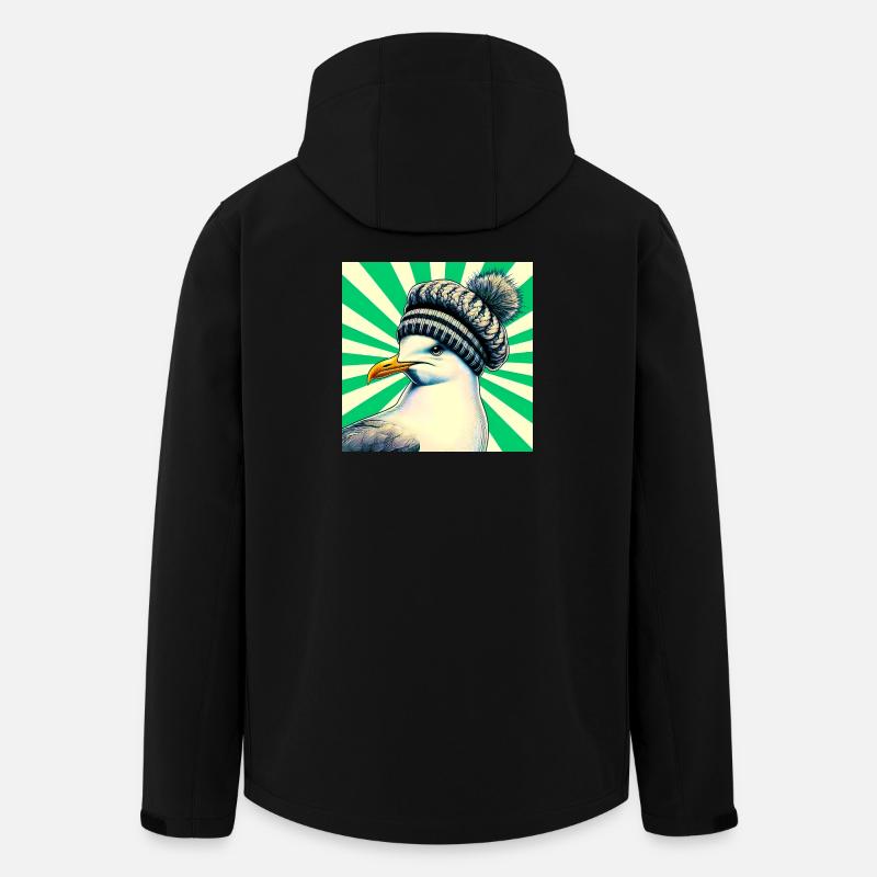 mouette - Veste softshell homme en polyester recyclé Stanley/Stella - noir