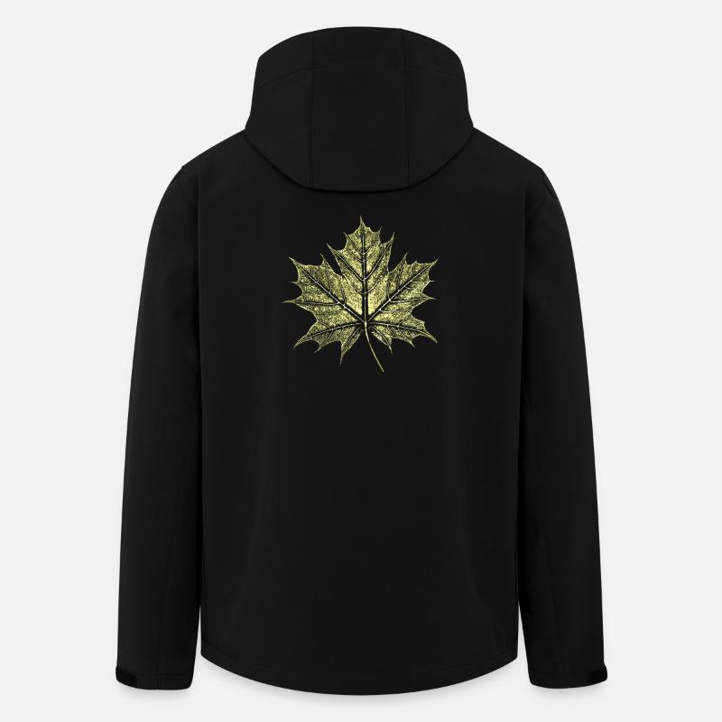 Maple Leaf / Botany - Natural - Men’s Recycled Softshell Jacket by Stanley/Stella - black
