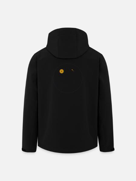 Citrus Orbit Print - Men’s Recycled Softshell Jacket by Stanley/Stella - black