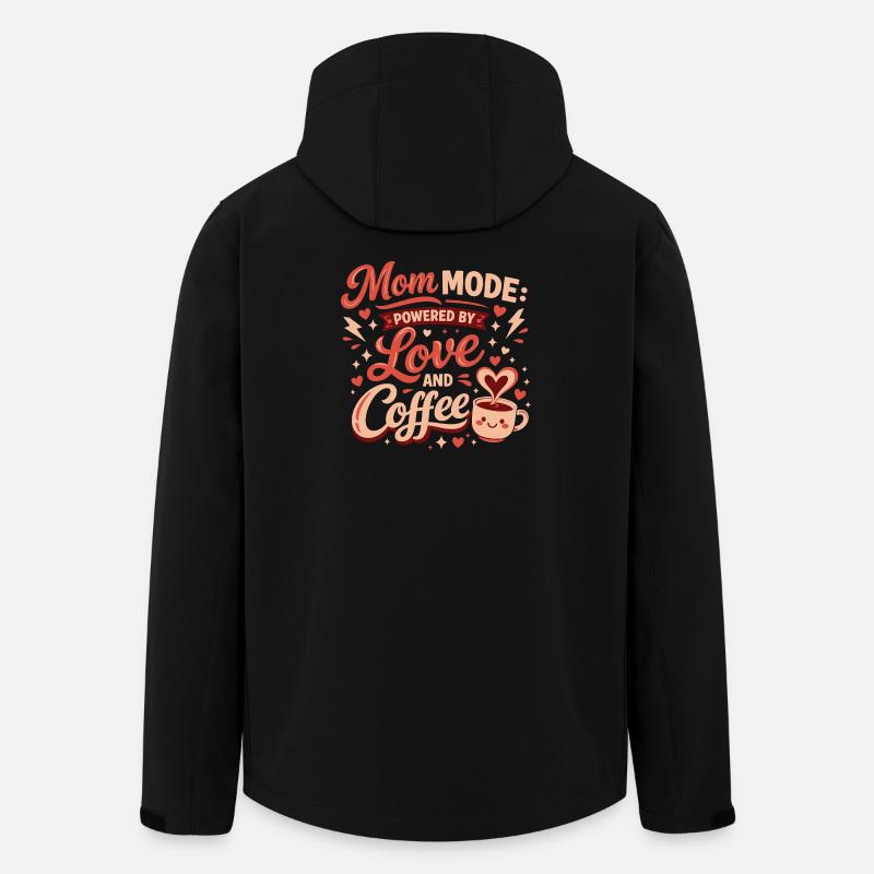 Mom Mode Coffee Love - Veste softshell homme en polyester recyclé Stanley/Stella - noir