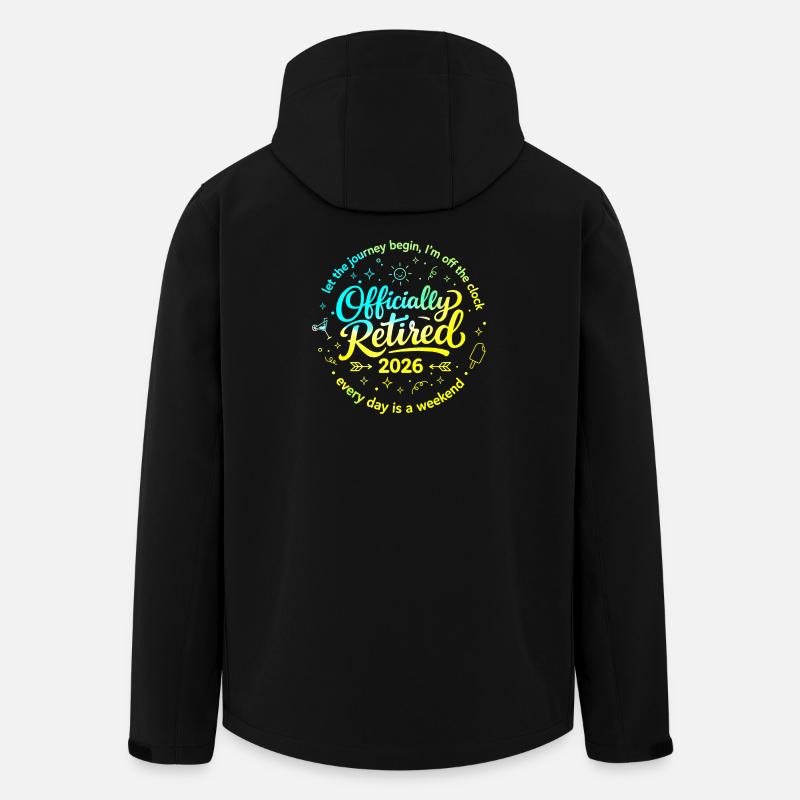 Officially Retired 2026 Humor Gift - Men’s Recycled Softshell Jacket by Stanley/Stella - black