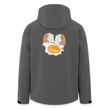 Spiegel mit Eierschale - Recycelte Männer Softshell-Jacke von Stanley/Stella - Schwarz - Hinten - AI Model Male 185 light (185cm)