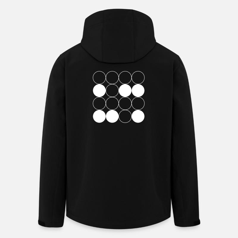 Circle Grid pattern - Men’s Recycled Softshell Jacket by Stanley/Stella - black