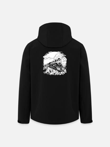 Chemin de fer - Veste softshell homme en polyester recyclé Stanley/Stella - noir