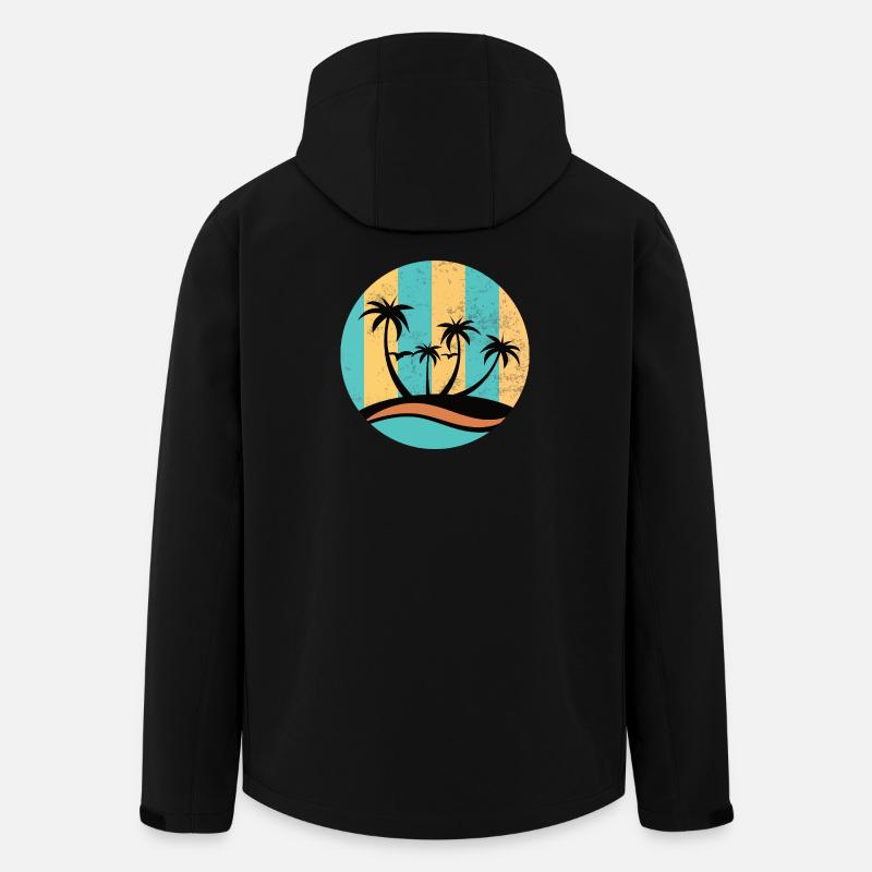 Cercle de plage - Veste softshell homme en polyester recyclé Stanley/Stella - noir