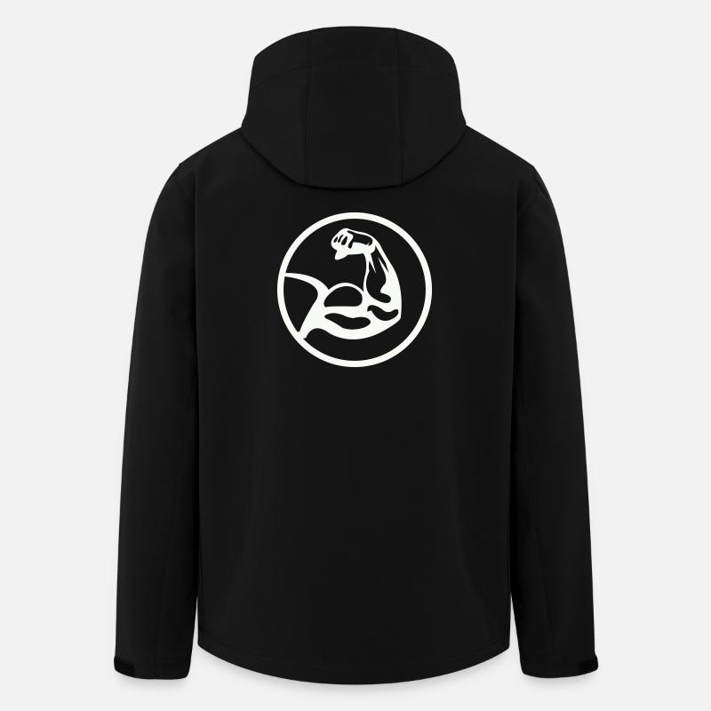 Biceps Noir Blanc - Veste softshell homme en polyester recyclé Stanley/Stella - noir