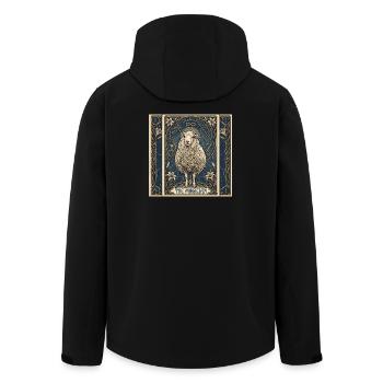 Schaf, der Magier - Recycelte Männer Softshell-Jacke von Stanley/Stella - Schwarz - Hinten - AI Model Male 185 light (185cm)