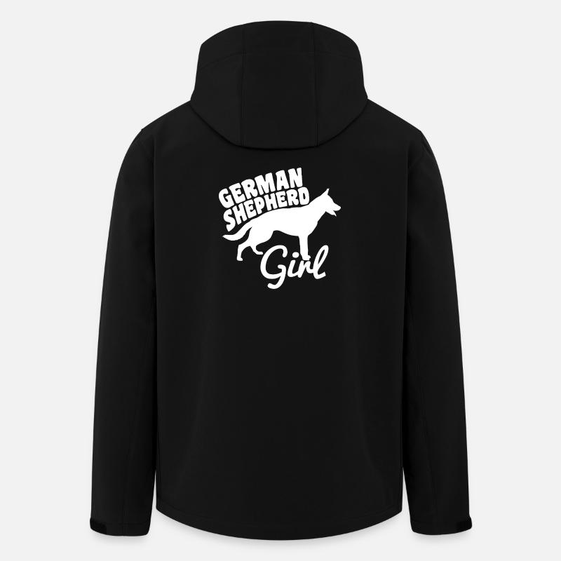 German Shepherd Girl - Recycelte Männer Softshell-Jacke von Stanley/Stella - Schwarz