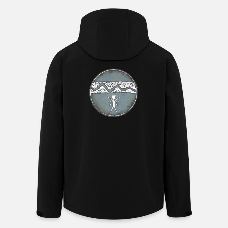 Maori Design - Recycelte Männer Softshell-Jacke von Stanley/Stella - Schwarz