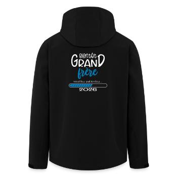 T-shirt Bientôt Grand Frère 2026 Loading - Veste softshell homme en polyester recyclé Stanley/Stella - noir - Dos - AI Model Male 185 light (185cm)