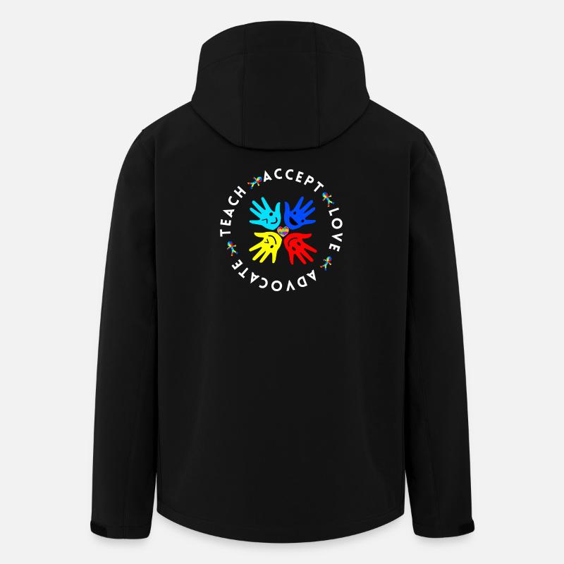 Autism Teacher Inclusion Acceptance Gift - Men’s Recycled Softshell Jacket by Stanley/Stella - black