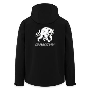 Gymothy - Men’s Recycled Softshell Jacket by Stanley/Stella - black - Back - AI Model Male 185 light (185cm)