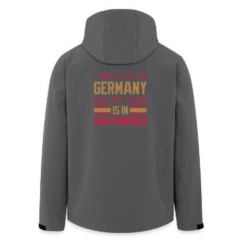 San Francisco - Recycelte Männer Softshell-Jacke von Stanley/Stella - Schwarz - Hinten - AI Model Male 185 light (185cm)