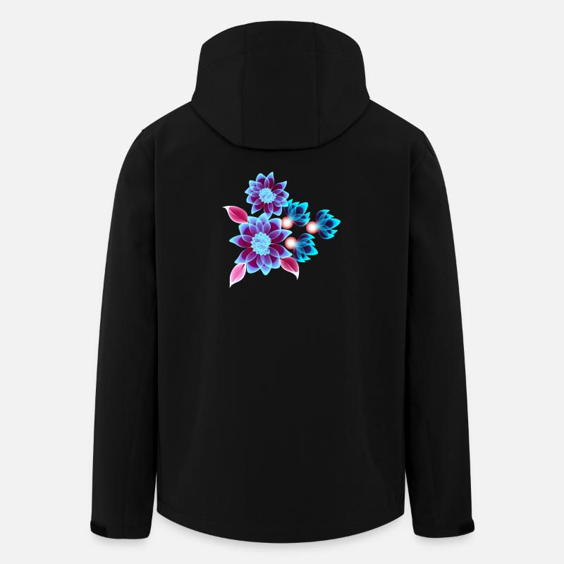 Hypnotische Blumen - Neonblumen - Recycelte Männer Softshell-Jacke von Stanley/Stella - Schwarz