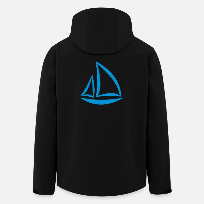 Segelboot - Recycelte Männer Softshell-Jacke von Stanley/Stella - Schwarz