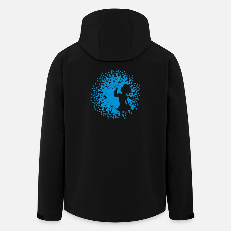 Une fille avec le pissenlit - Veste softshell homme en polyester recyclé Stanley/Stella - noir