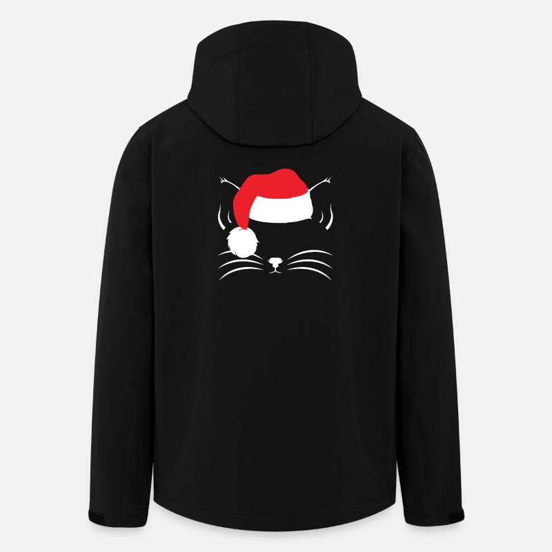 Weihnachtskatze Shirt - Recycelte Männer Softshell-Jacke von Stanley/Stella - Schwarz