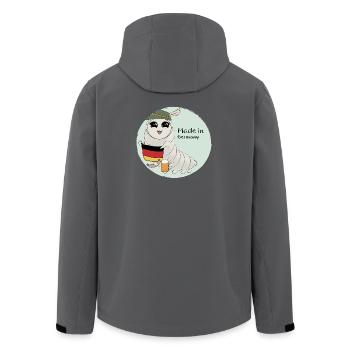 Made in Germany - Men’s Recycled Softshell Jacket by Stanley/Stella - anthracite - Back - AI Model Male 185 light (185cm)