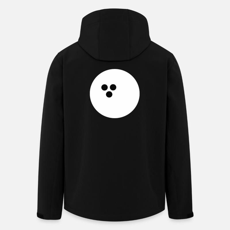 Boule de bowling, Bowling - Veste softshell homme en polyester recyclé Stanley/Stella - noir