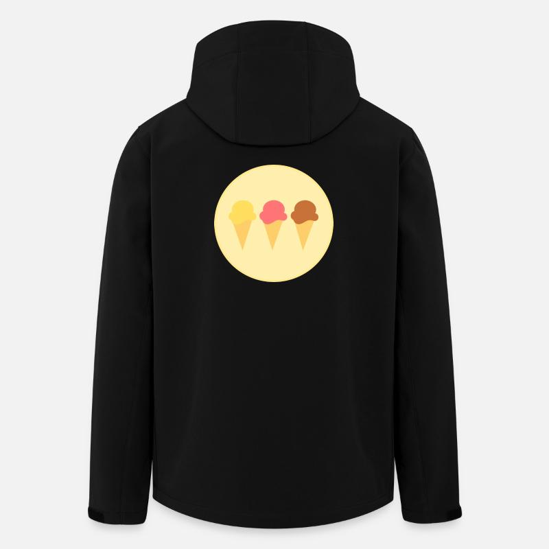 Eis Eiscreme Erdbeereis Vanilleeis Schokoeis - Recycelte Männer Softshell-Jacke von Stanley/Stella - Schwarz