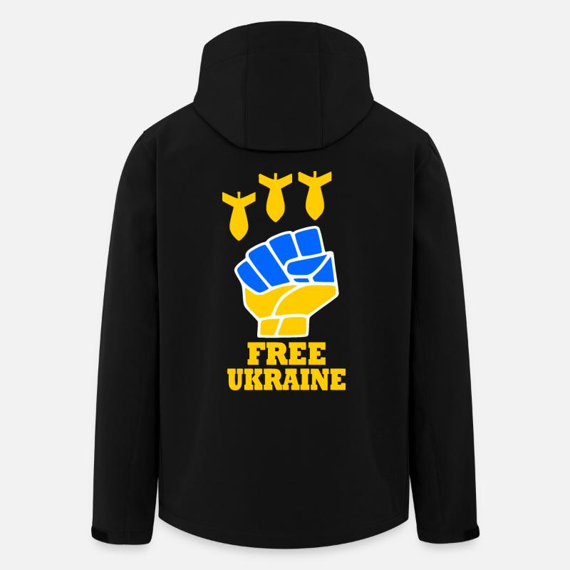 Ukraine - Veste softshell homme en polyester recyclé Stanley/Stella - noir