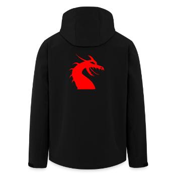 Silhouette de tête de dragon rouge - Veste softshell homme en polyester recyclé Stanley/Stella - noir - Dos - AI Model Male 185 light (185cm)