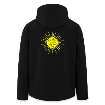 heid is so a scheina dog-heute ist ein schöner Tag - Recycelte Männer Softshell-Jacke von Stanley/Stella - Schwarz - Hinten - AI Model Male 185 light (185cm)