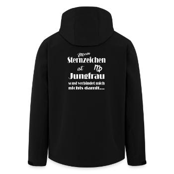 Sternzeichen Jungfrau - Recycelte Männer Softshell-Jacke von Stanley/Stella - Schwarz - Hinten - AI Model Male 185 light (185cm)